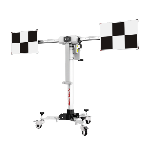 Product image of the Wireless Touchless Wheel Aligner with the DESIGN AWARD 2024 label next to it.